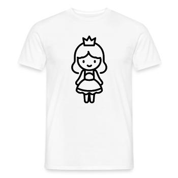 princess - Men's T-Shirt - white - Front - AI Model Male 178 dark (178cm)