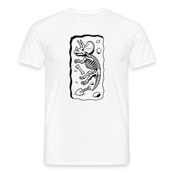Os du tricératops - T-shirt homme - blanc - Devant - AI Model Male 178 dark (178cm)
