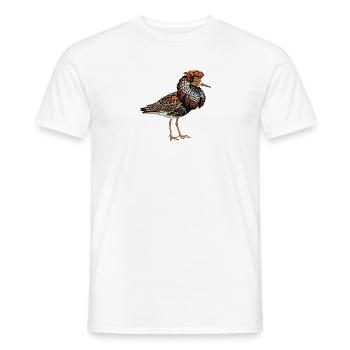 Coureur de bataille Calidris pugnax - T-shirt homme - blanc - Devant - AI Model Male 178 dark (178cm)