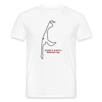 Westerland Sylt Koordinatenkunst - Männer T-Shirt - Weiß - Vorne - AI Model Male 178 dark (178cm)