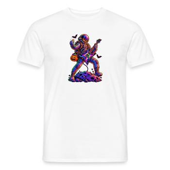 KOSMISCHER ROCKER | Trick oder Riff - Männer T-Shirt - Weiß - Vorne - AI Model Male 178 dark (178cm)