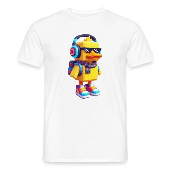 Voxelente mit Gaming Accessoires - Männer T-Shirt - Weiß - Vorne - AI Model Male 178 dark (178cm)