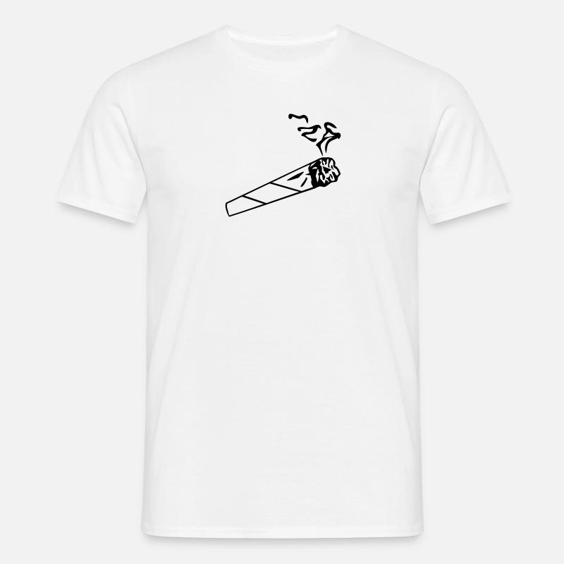 Joint - Zigarette - Männer T-Shirt - Weiß