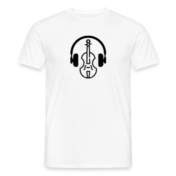 Geige Geiger Musik Musiker Violin - Männer T-Shirt - Weiß - Vorne - AI Model Male 178 dark (178cm)