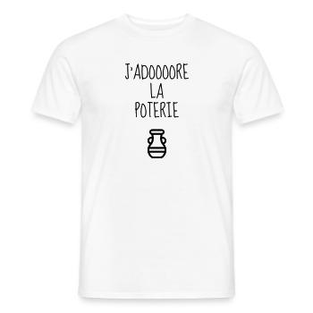 poterie / potier / vase / sculpteur - T-shirt homme - blanc - Devant - AI Model Male 178 dark (178cm)