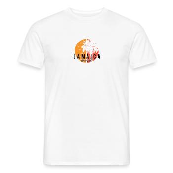 Artistic Ocho Rios Jamaica Cool Palm Tree - Men's T-Shirt - white - Front - AI Model Male 178 dark (178cm)