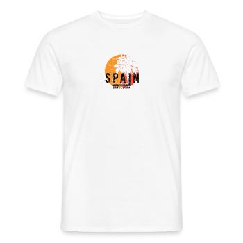 Vacances artistiques à Barcelone en Espagne - T-shirt homme - blanc - Devant - AI Model Male 178 dark (178cm)