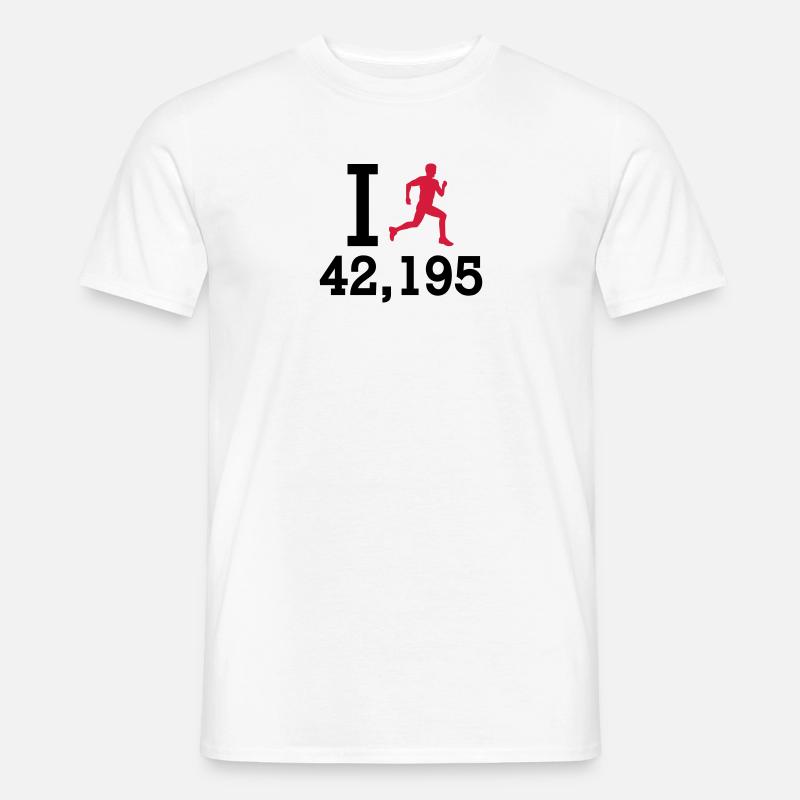 Marathon - Männer T-Shirt - Weiß