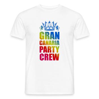 Dicton de l’équipage de la fête de Gran Canaria - T-shirt homme - blanc - Devant - AI Model Male 178 dark (178cm)