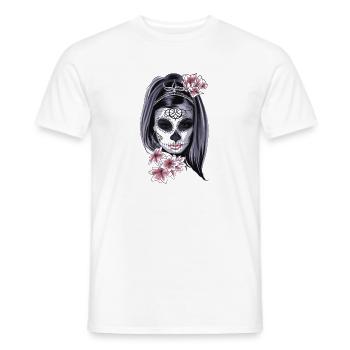 La Muerte - Männer T-Shirt - Weiß - Vorne - AI Model Male 178 dark (178cm)