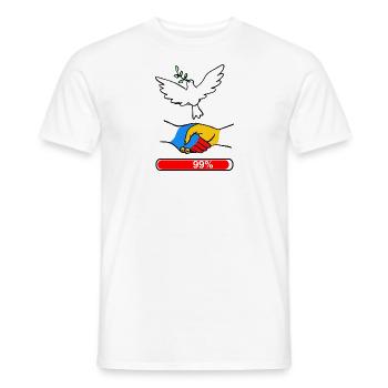 paix entre ukraine et russie 99% - T-shirt homme - blanc - Devant - AI Model Male 178 dark (178cm)