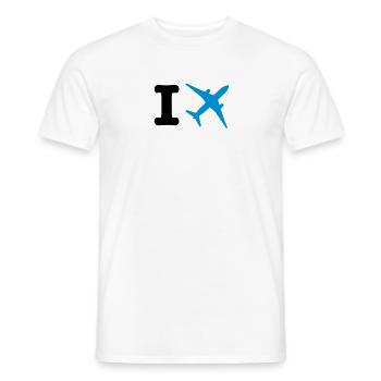 I travel - fliegen - reisen - Männer T-Shirt - Weiß - Vorne - AI Model Male 178 dark (178cm)