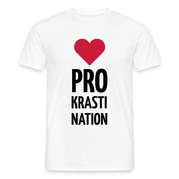 PROKRASTINATION - Männer T-Shirt - Weiß - Vorne - AI Model Male 178 dark (178cm)