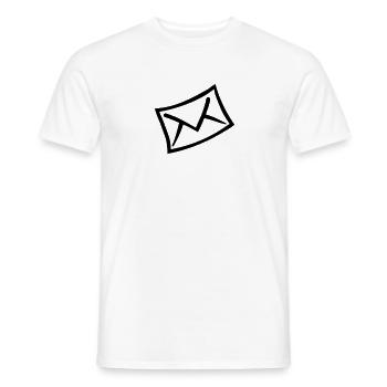 Letter - Men's T-Shirt - white - Front - AI Model Male 178 dark (178cm)