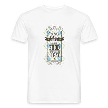 Diät Wortwitz frech essen rumfressen-frech Spruch - Männer T-Shirt - Weiß - Vorne - AI Model Male 178 dark (178cm)