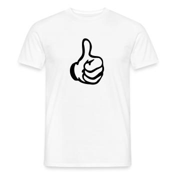 like hand - Men's T-Shirt - white - Front - AI Model Male 178 dark (178cm)