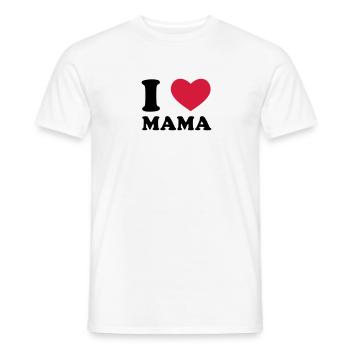 I Love Mommy - Men's T-Shirt - white - Front - AI Model Male 178 dark (178cm)