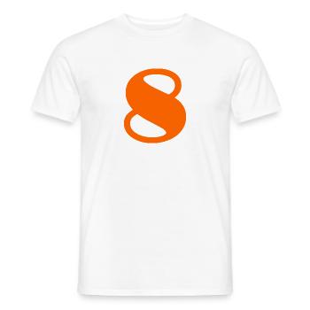 8. 8 YEARS. EIGHT. 8TH ANNIVERSARY. ANNIVERSARY - Men's T-Shirt - white - Front - AI Model Male 178 dark (178cm)