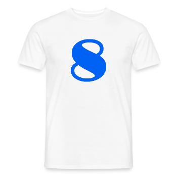 8. 8 YEARS. EIGHT. 8TH ANNIVERSARY. ANNIVERSARY - Men's T-Shirt - white - Front - AI Model Male 178 dark (178cm)
