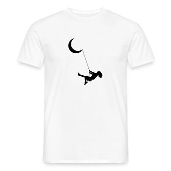 Fille de la lune - T-shirt homme - blanc - Devant - AI Model Male 178 dark (178cm)