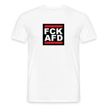 FCK AfD - Männer T-Shirt - Weiß - Vorne - AI Model Male 178 dark (178cm)