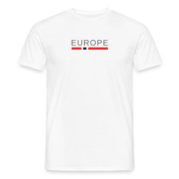 Europe - Men's T-Shirt - white - Front - AI Model Male 178 dark (178cm)