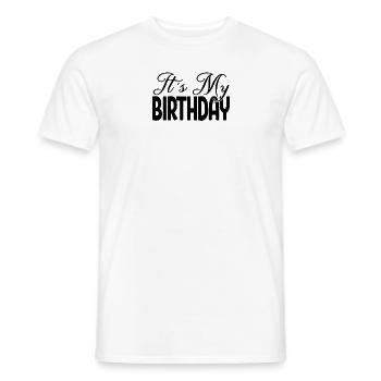 C’est mon anniversaire Cool Birthday Party Gift & Outfit - T-shirt homme - blanc - Devant - AI Model Male 178 dark (178cm)