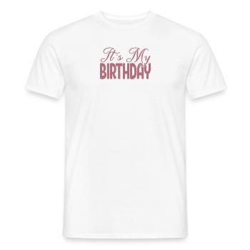 C’est mon anniversaire Cool Birthday Party Gift & Outfit - T-shirt homme - blanc - Devant - AI Model Male 178 dark (178cm)