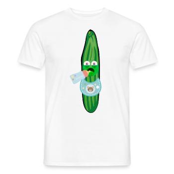 Launische Gurke, Gurken, Comic, Gurke, Baby - Männer T-Shirt - Weiß - Vorne - AI Model Male 178 dark (178cm)