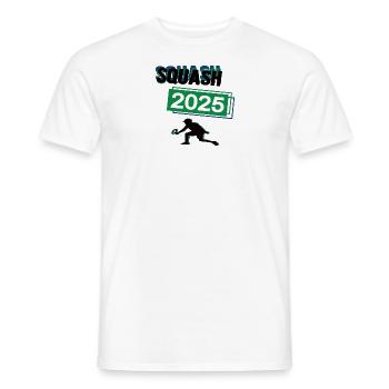 Squash Spieler Team Turnier Mannschaft in 2025 - Männer T-Shirt - Weiß - Vorne - AI Model Male 178 dark (178cm)
