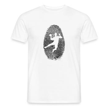 Handball Fingerabdruck - Identität - Sport - Team - Männer T-Shirt - Weiß - Vorne - AI Model Male 178 dark (178cm)