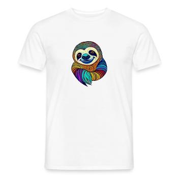 Faultier - Männer T-Shirt - Weiß - Vorne - AI Model Male 178 dark (178cm)