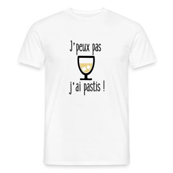 j'peux pas j'ai pastis - T-shirt homme - blanc - Devant - AI Model Male 178 dark (178cm)