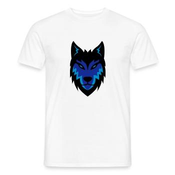 wolf_02 - Men's T-Shirt - white - Front - AI Model Male 178 dark (178cm)