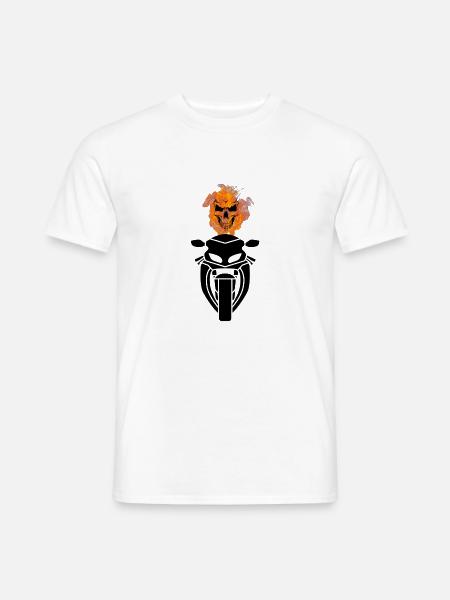Motorräder, Schädel Motorrad, Motorrad Hoodies, - Männer T-Shirt - Weiß