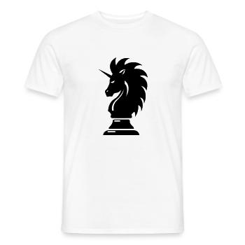 Springer Schach Pferd Einhorn - Männer T-Shirt - Weiß - Vorne - AI Model Male 178 dark (178cm)
