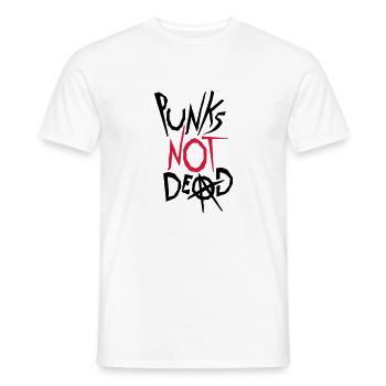 punks not dead Zitat - Männer T-Shirt - Weiß - Vorne - AI Model Male 178 dark (178cm)