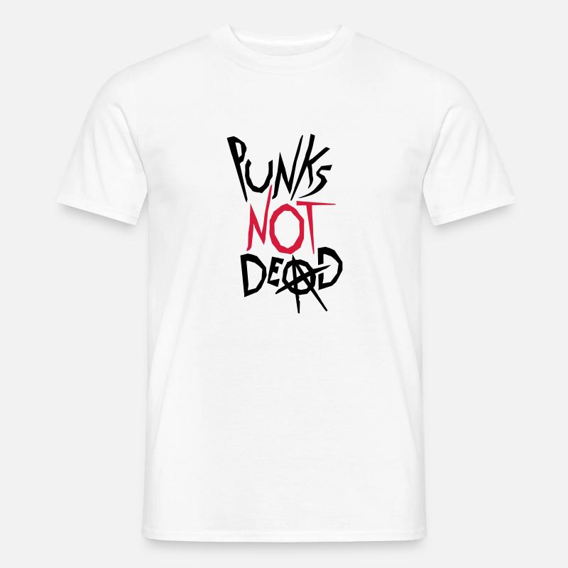 punks not dead Zitat - Männer T-Shirt - Weiß