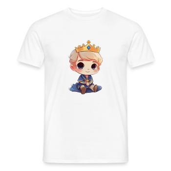 L’élégance royale Un prince - T-shirt homme - blanc - Devant - AI Model Male 178 dark (178cm)