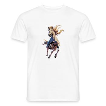 Wild Horse - Männer T-Shirt - Weiß - Vorne - AI Model Male 178 dark (178cm)