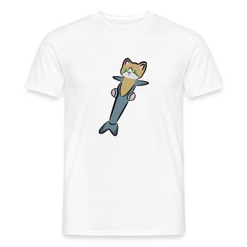 Katze Hai Katzenhai Meerjungfrauen Mädchen Jungen - Männer T-Shirt - Weiß - Vorne - AI Model Male 178 dark (178cm)