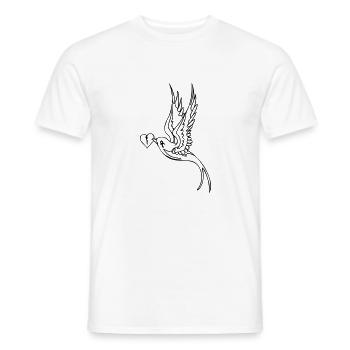 Oiseau - T-shirt homme - blanc - Devant - AI Model Male 178 dark (178cm)