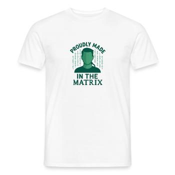 Proudly made in the in Binary. - Männer T-Shirt - Weiß - Vorne - AI Model Male 178 dark (178cm)