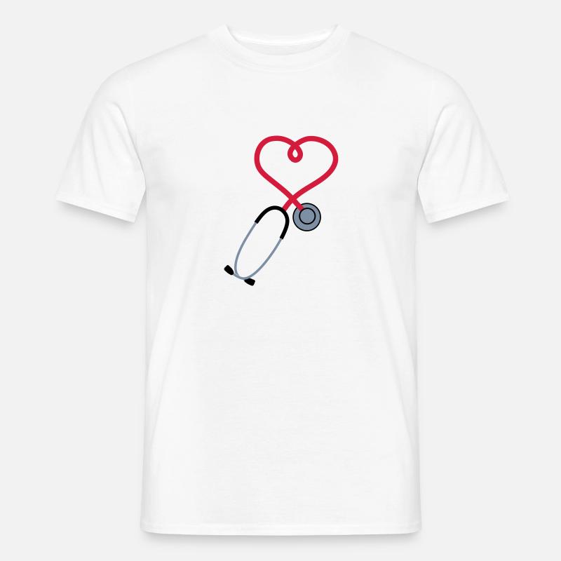 Stethoskop_sp7 - Männer T-Shirt - Weiß