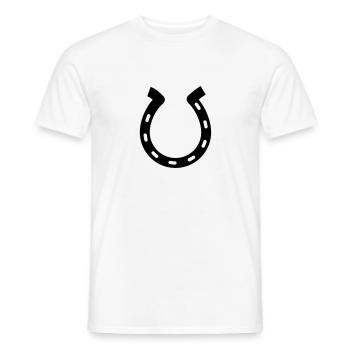 fer à cheval - T-shirt homme - blanc - Devant - AI Model Male 178 dark (178cm)
