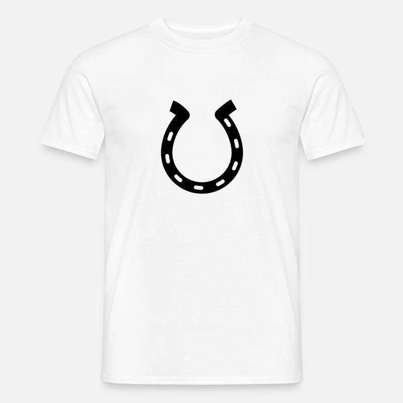 Hufeisen - Männer T-Shirt - Weiß