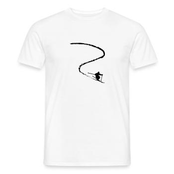Ski ski ski motif pour skieurs - T-shirt homme - blanc - Devant - AI Model Male 178 dark (178cm)