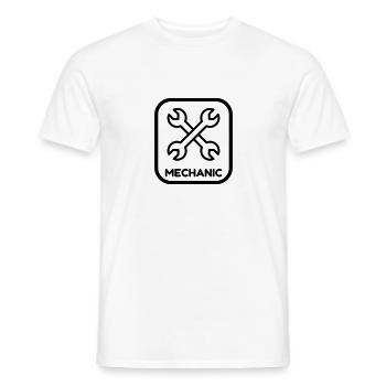 Mechanic Mechanik Mécanique Mécanicien Garage - Men's T-Shirt - white - Front - AI Model Male 178 dark (178cm)