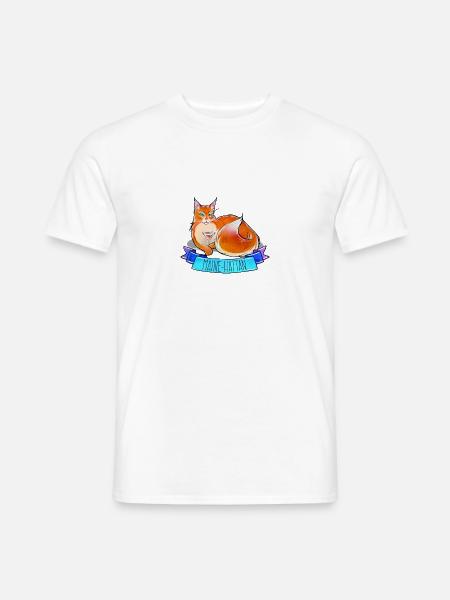 Manhatten + Katze = Mainehatten - Männer T-Shirt - Weiß