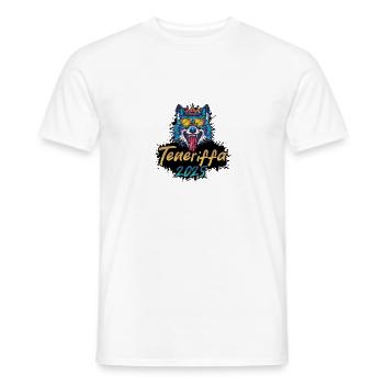 Teneriffa 2025 Party Wolf - Männer T-Shirt - Weiß - Vorne - AI Model Male 178 dark (178cm)
